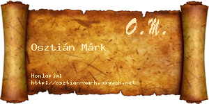 Osztián Márk névjegykártya